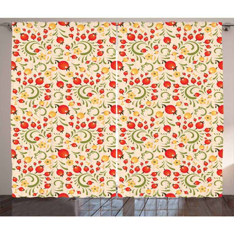 Nostalgic Harvest Blooms Curtain