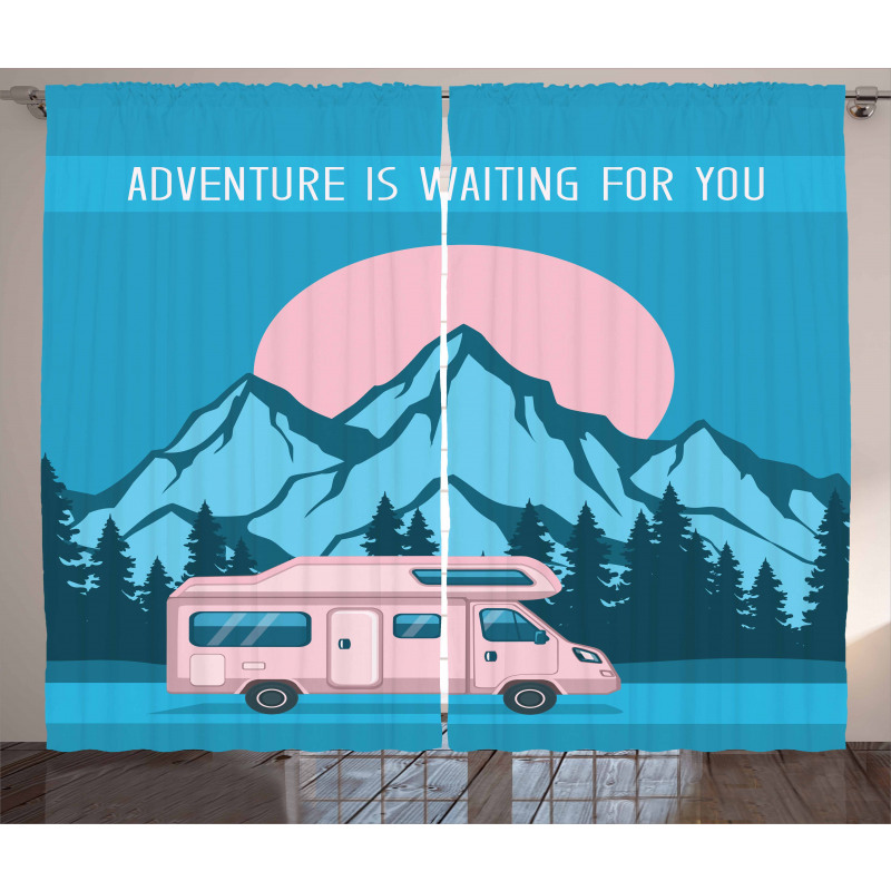 Road Trip with Caravan Pines Curtain