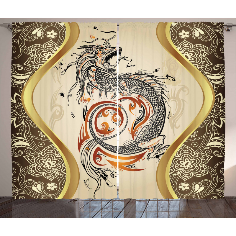 Serpent Mythological Curtain