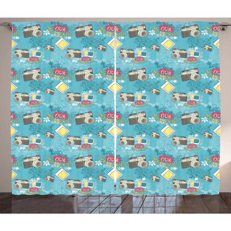 Pop Art Style Our Memories Curtain