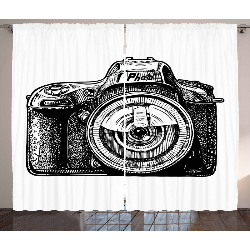 Monochromatic Style Camera Curtain
