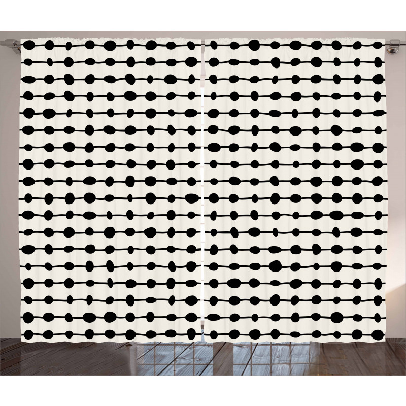 Geometric Dots Composition Curtain