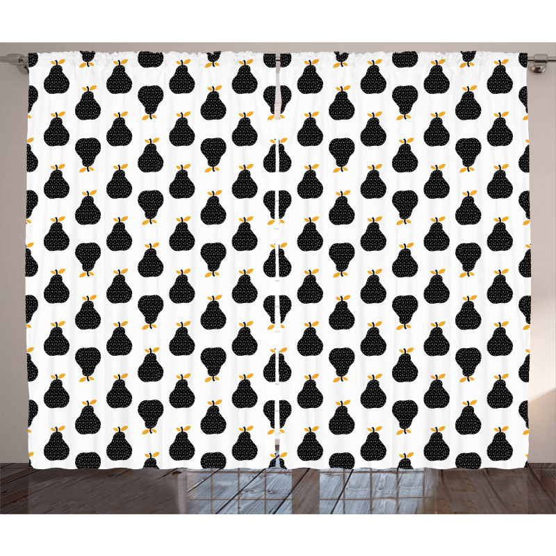 Abstract Silhouette Pattern Curtain