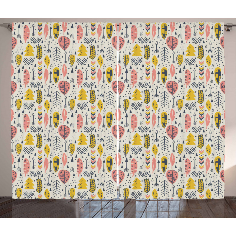 Feathers and Arrows Ethnic Curtain