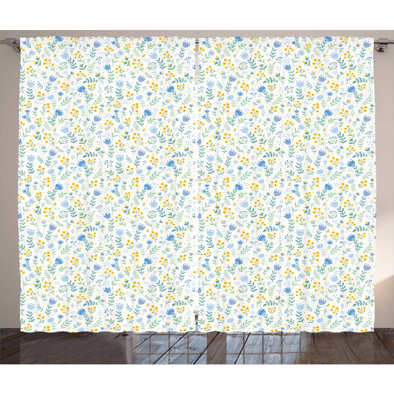 Flowers Tulips Spring Curtain