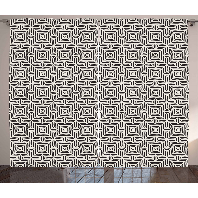 Rough Lines Tribal Doodle Curtain