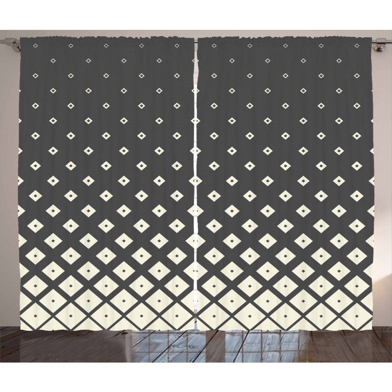 Rhombus Shapes Design Curtain