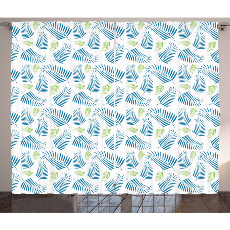 Palm Tree Leaves Pattern Curtain