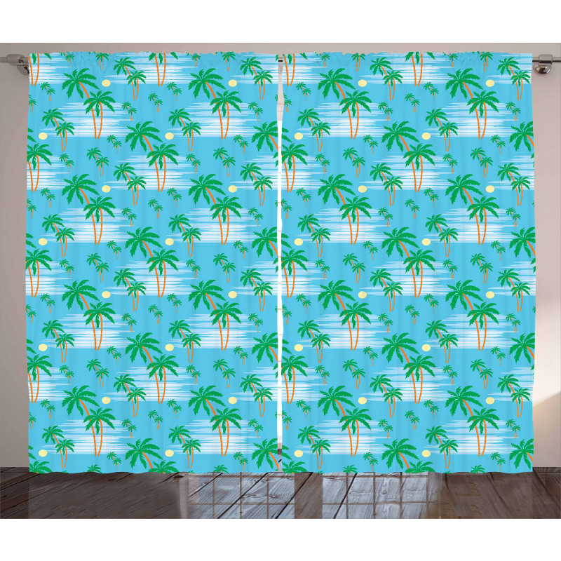 Palm Tree with Sun Curtain