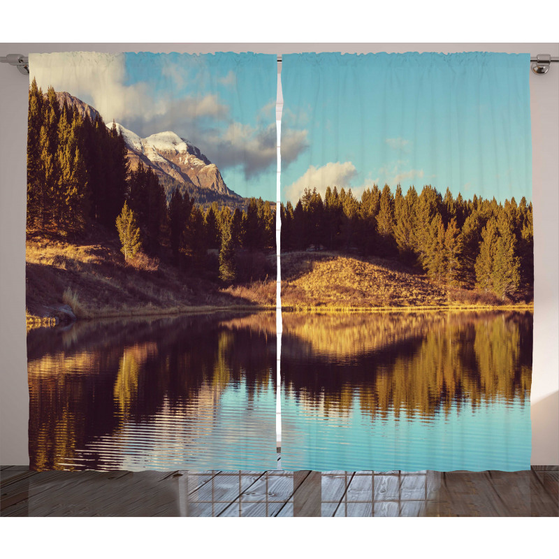 Mountain Lake Colorado Curtain