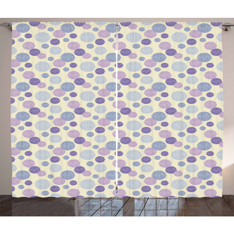 Dots with Irregular Lines Curtain