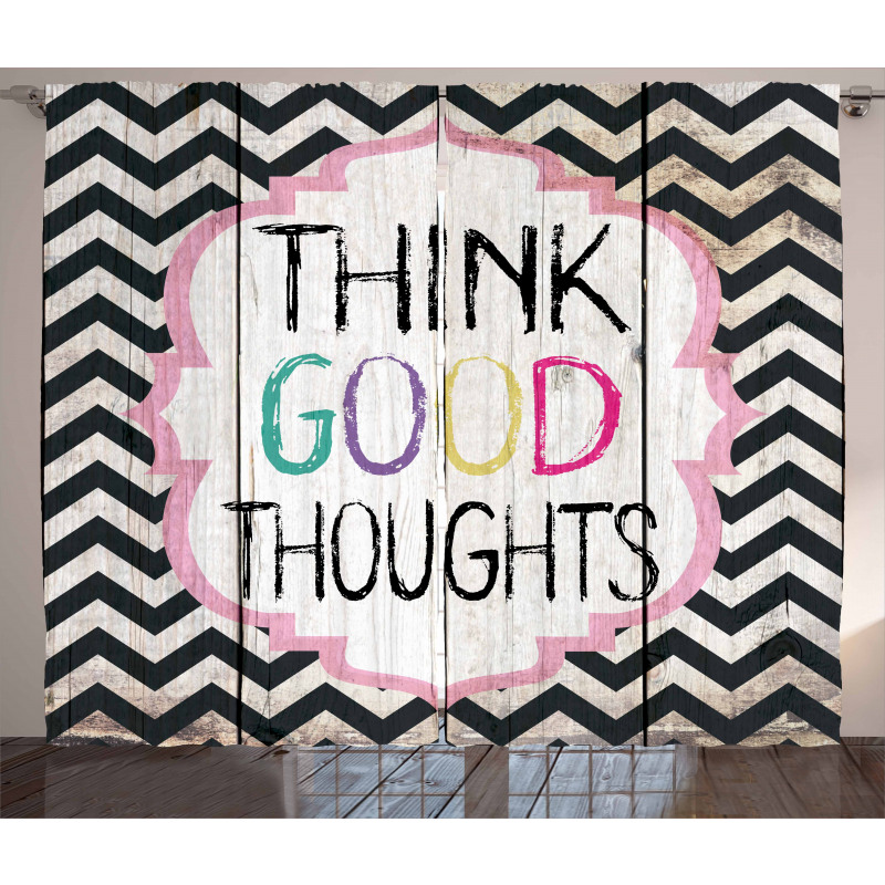 Think Thoughts Message Curtain