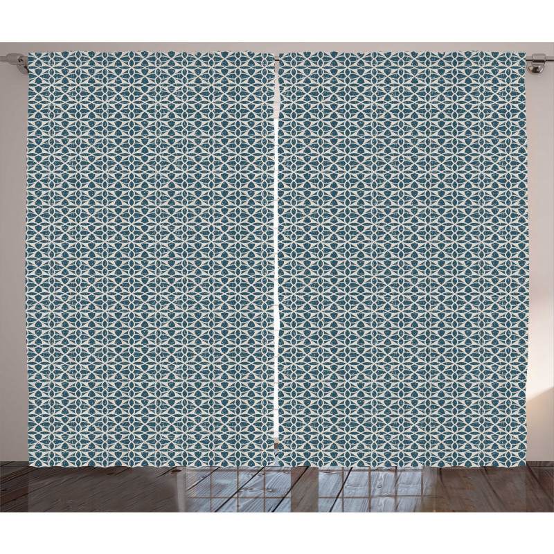 Grunge Motifs Middle Ages Curtain