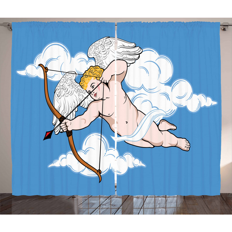 Little Cupid with Arrow Curtain