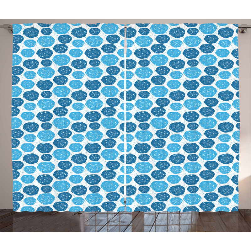 Shapes with Stripes Dots Curtain