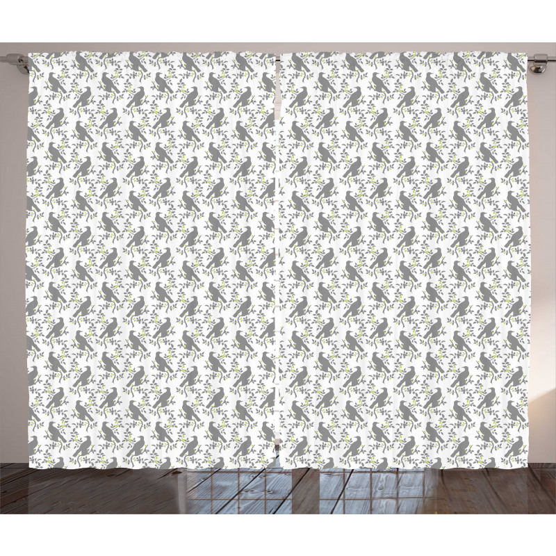 Woodland Animals on Branches Curtain
