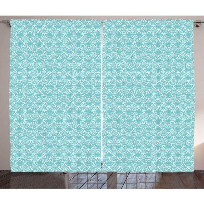 Swirls Curls Pattern Curtain