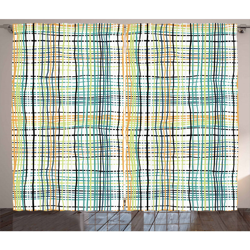 Modern Cuvy Lines Curtain