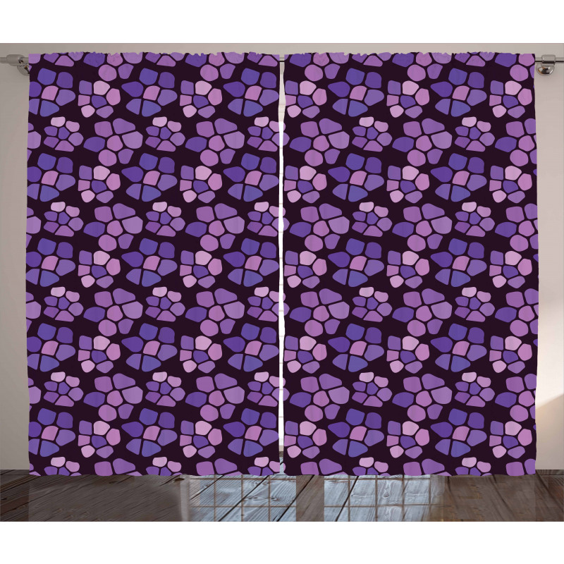 Purple Tone Creative Spots Curtain
