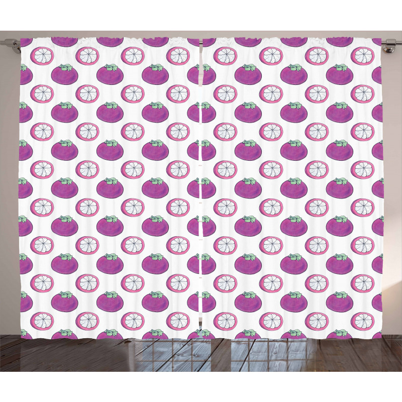 Exotic Mangosteen Pattern Curtain