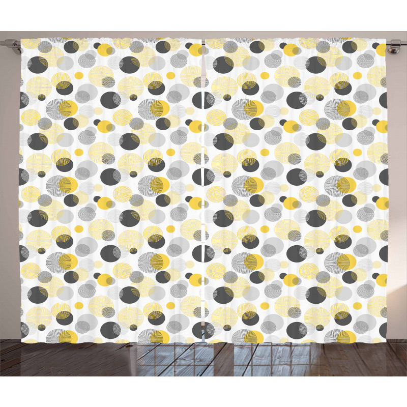 Contemporary Dotted Ovals Curtain