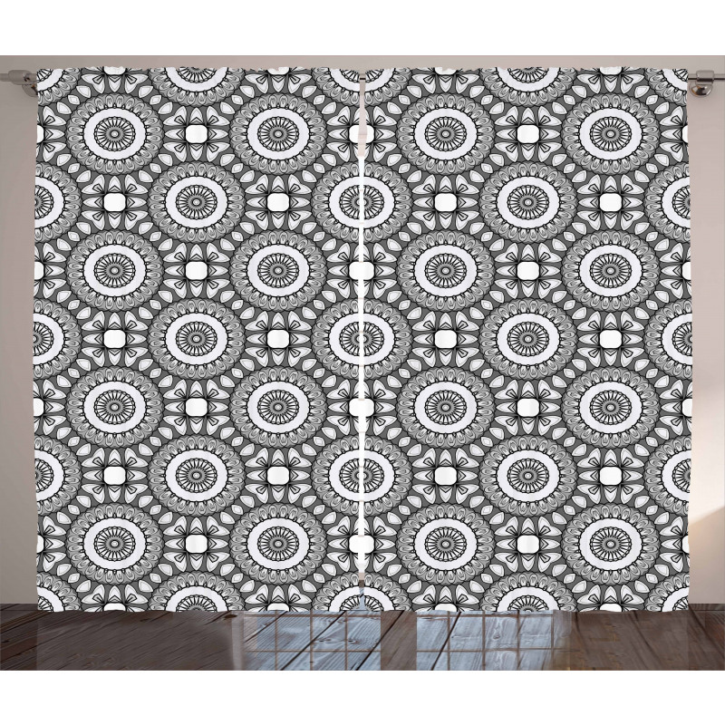 Medieval Effects Circles Curtain