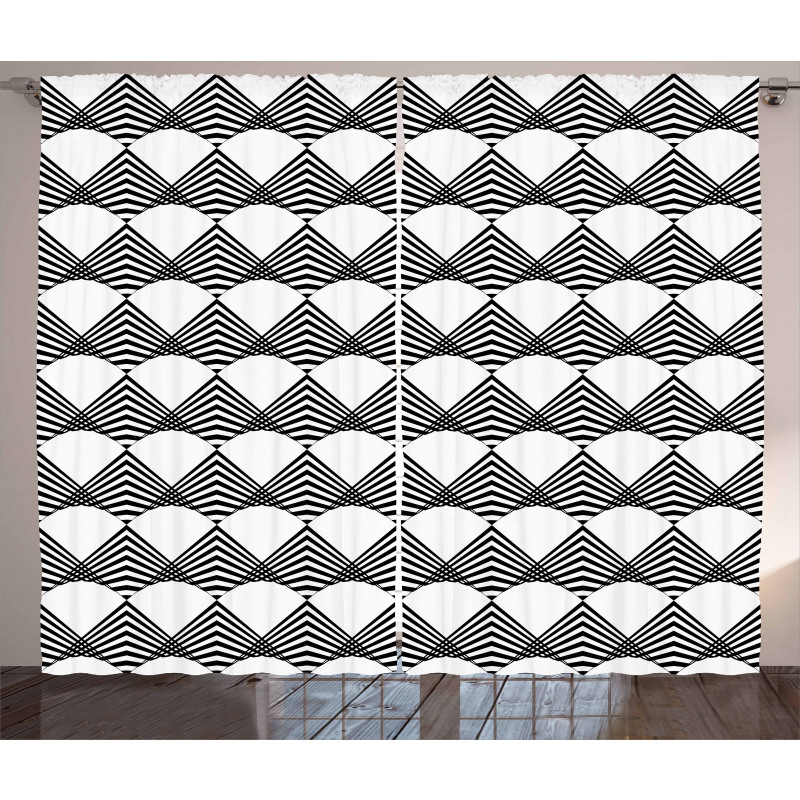 Urban Geometric Triangle Curtain