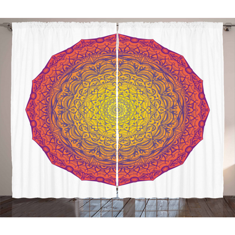 Vivid Abstract Medallion Curtain