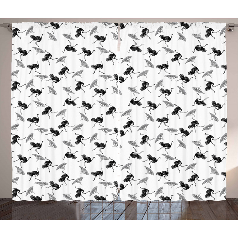 Hand-drawn Desert Animal Curtain