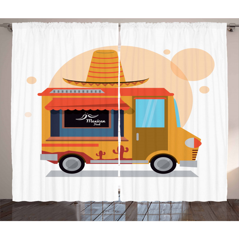 Mexican Food Delivery Truck Curtain