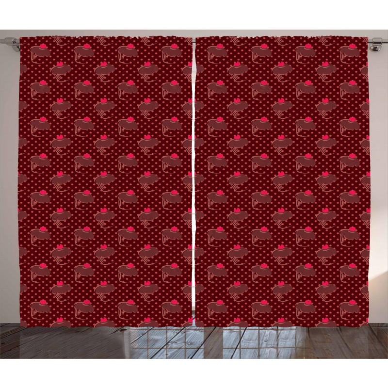 Yummy Cupcakes Cherry Top Curtain