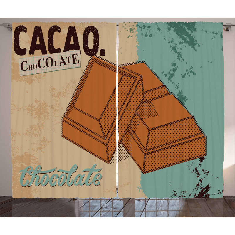 Vintage Chocolate Bar Curtain