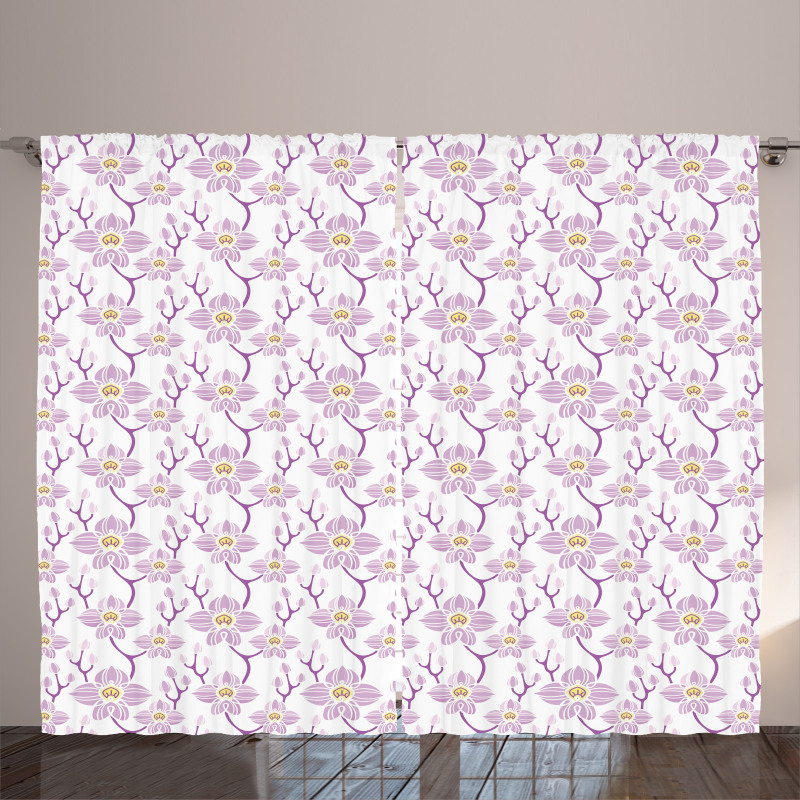 Soft Tone Flowers Romantic Curtain