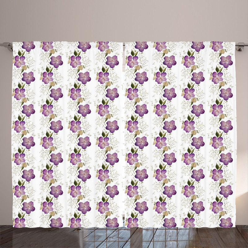 Nature Flower Heart Romance Curtain