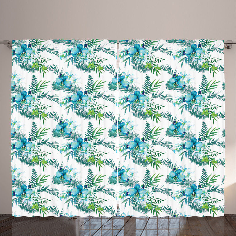 Floral Watercolor Nature Curtain