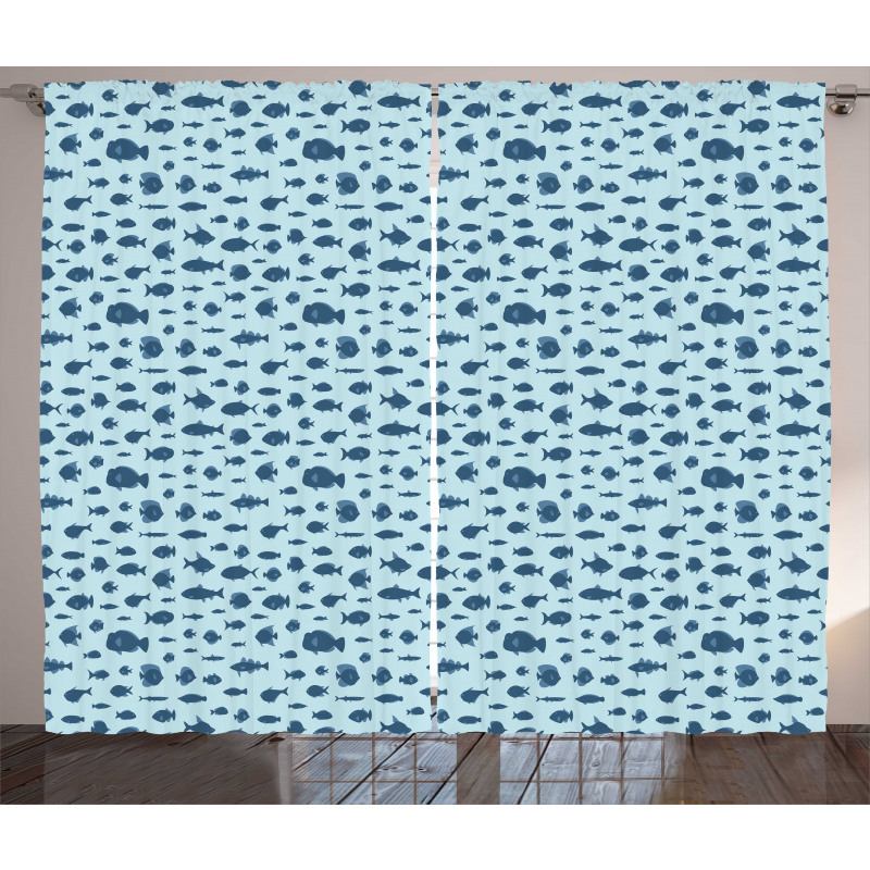 Aquarium Underwater Life Theme Curtain