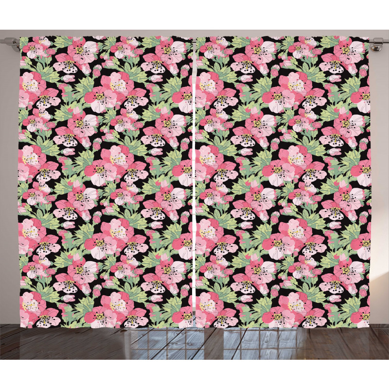 Japanese Blossoming Cherry Curtain