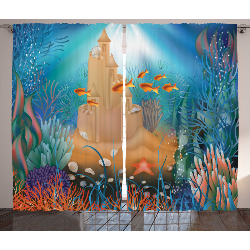 Fish Corals and Castle Curtain