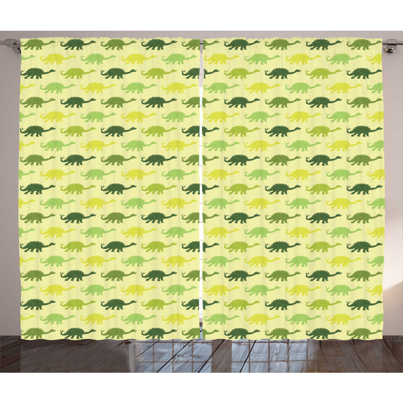 Pattern of Stegosaurus Curtain