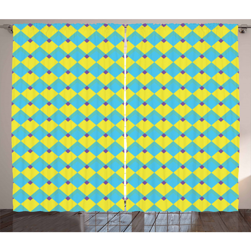 Geometric Rhombus Pattern Curtain