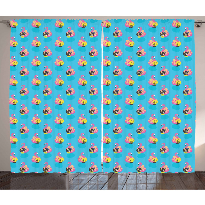 Summer Season Holiday Motif Curtain