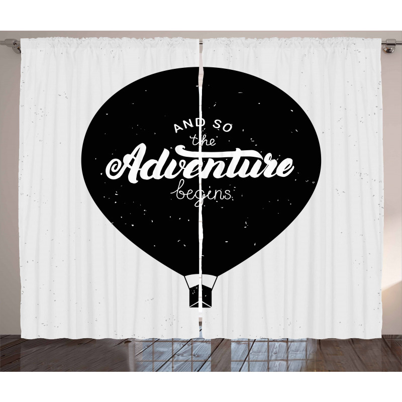 Hot Air Balloon with Phrase Curtain