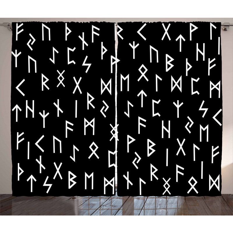 Elder Futhark Symbols Curtain