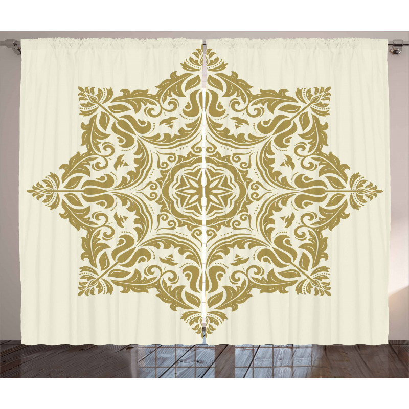 Classical Flower Motif Curtain