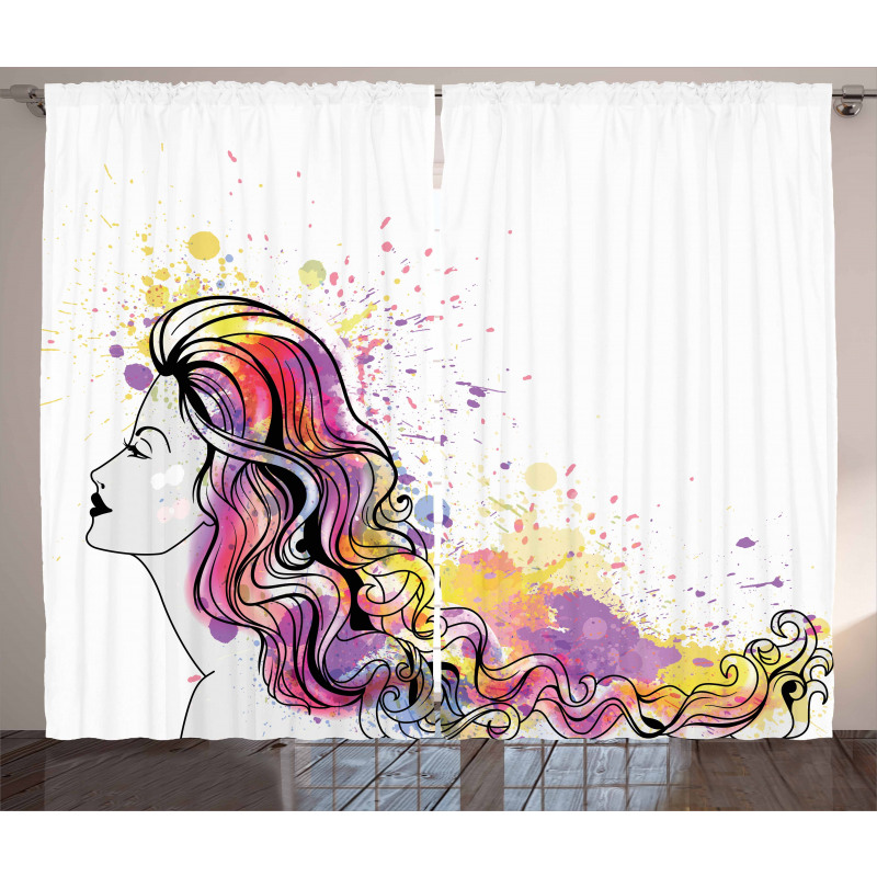 Ink Splatter Background Curtain
