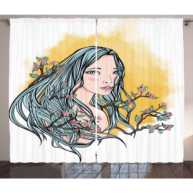 Japanese Cherry Blossom Curtain