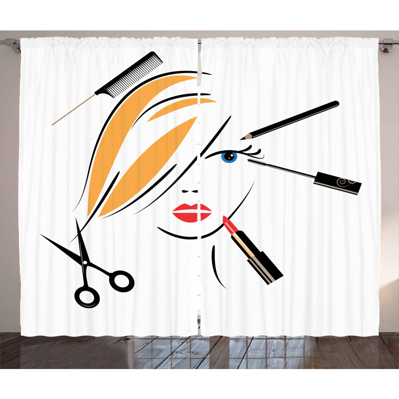 Beauty Salon Make-up Curtain