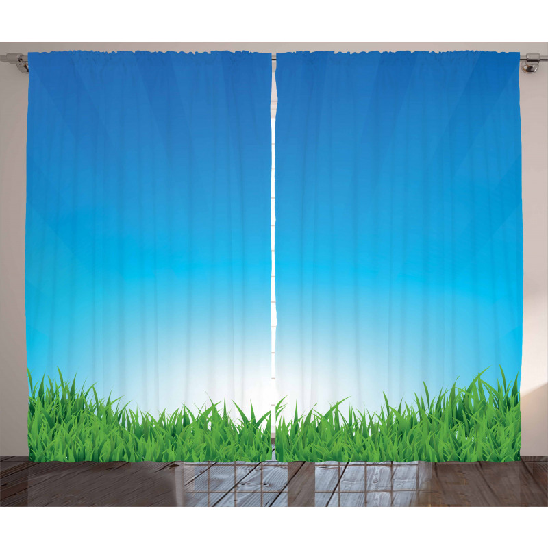 Sunburst Stripes with Grass Curtain