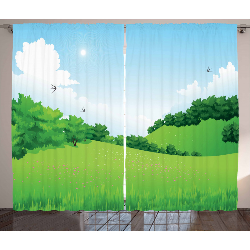 Forest Hills with Scenic View Curtain