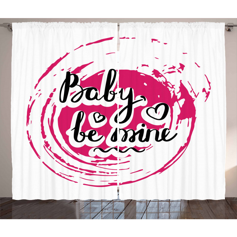 Vortex Baby Be Mine Wording Curtain